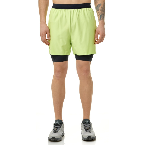 Шорты 2 в 1 Nordski Road Lime/Black (46-S, Lime/Black, , , )