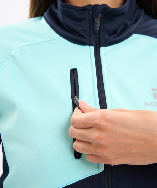 Разминочная куртка Nordski Premium Blueberry/Mint W (38-S, Blueberry/Mint, , , , , )