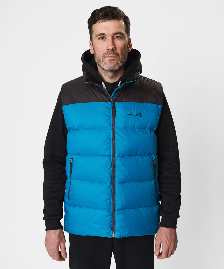 Жилет пуховый Nansen RL Мужской (L, 6910/нептун/черный, , , , , )