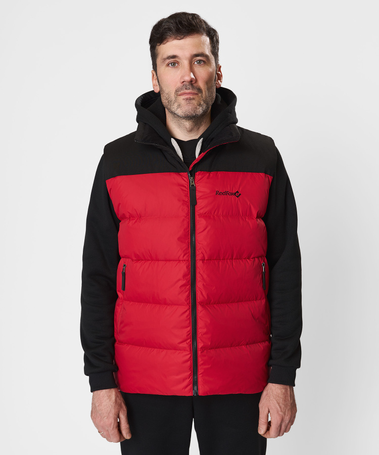 Жилет пуховый Nansen R Мужской (L, 1210/т.красный/черный, , , , , )