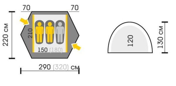 Купить Talberg space pro 2 палатка talberg (зелёный) 26 300 ₽ Talberg space pro 2 палатка talberg (зелёный)