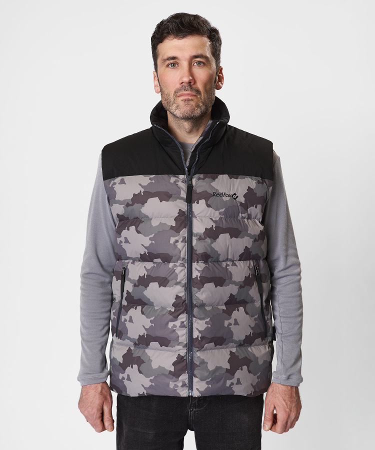 Жилет пуховый Nansen R Мужской (XXL, J310/принт/черный, , , , , )