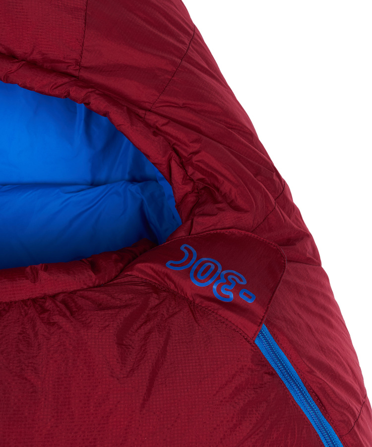 Спальный мешок пуховый Rapid -30C right (Long, 1282/т.красный/синий, , , , , )