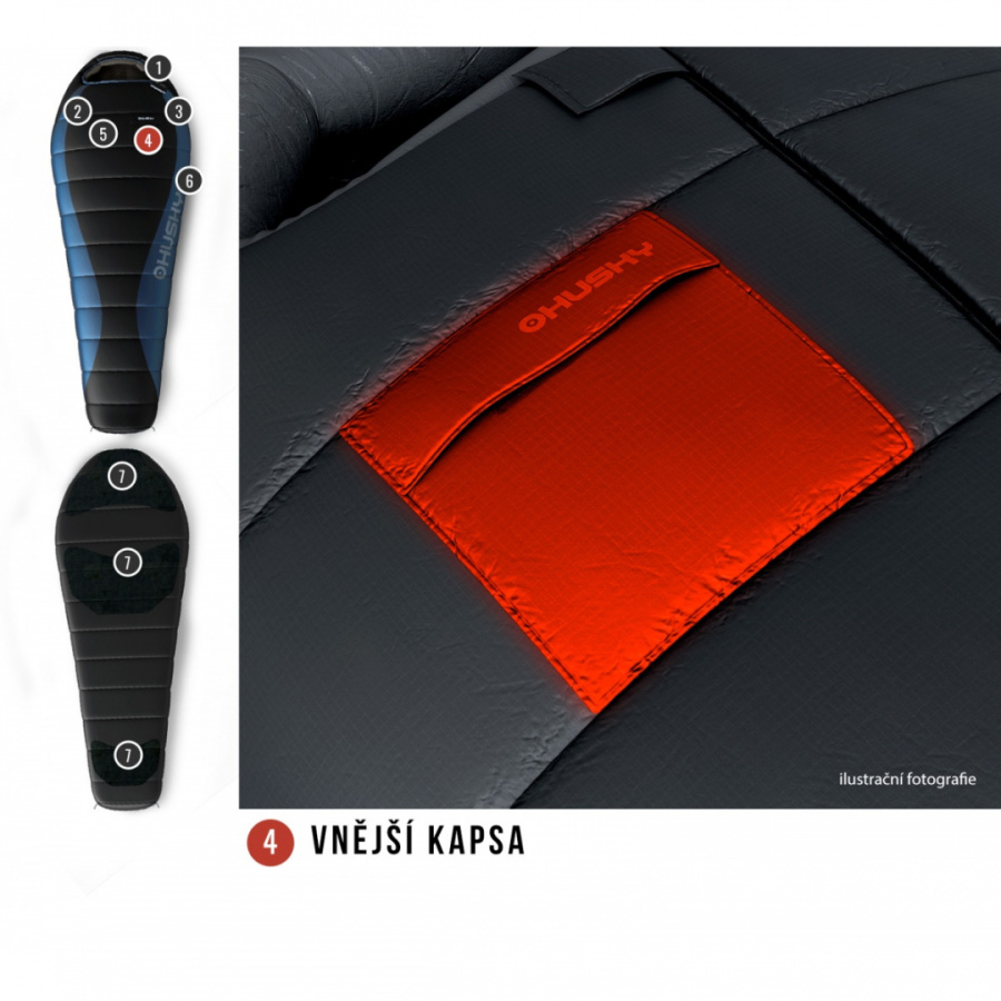 DRAPE -20°С 220х85 пуховый спальный мешок (пух, правый)