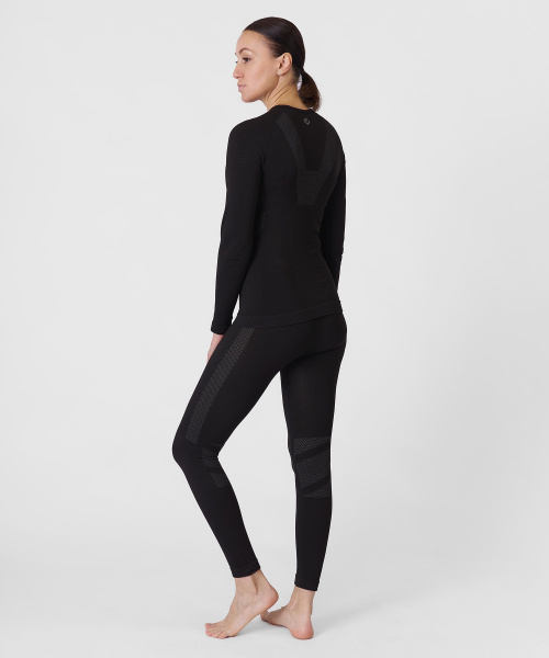 Первый слой фуфайка с длинным рукавом Active Seamless Женская (S-M, 1000/черный, , , , , )