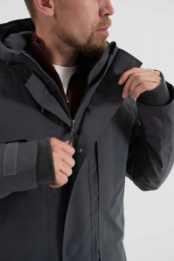 *100427 Куртка мужская BALIAL (S, 614 серый гравий, , , , , )