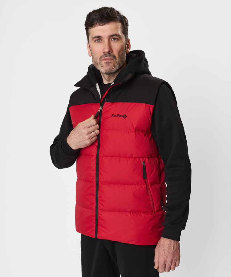 Жилет пуховый Nansen R Мужской (L, 1210/т.красный/черный, , , , , )