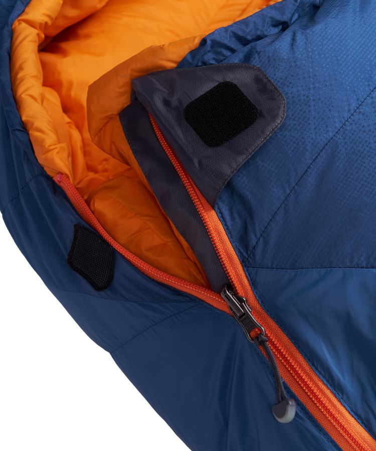 Спальный мешок пуховый Yeti-20C left (Long, 9723/деним/оранжевый, , , , , )