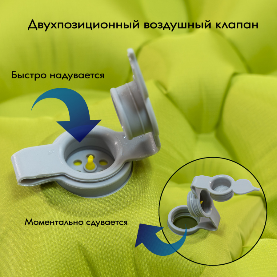 AIR GREEN MAT коврик надувной (192х58х5,зелёный) AIR GREEN MAT коврик надувной (192х58х5,зелёный)