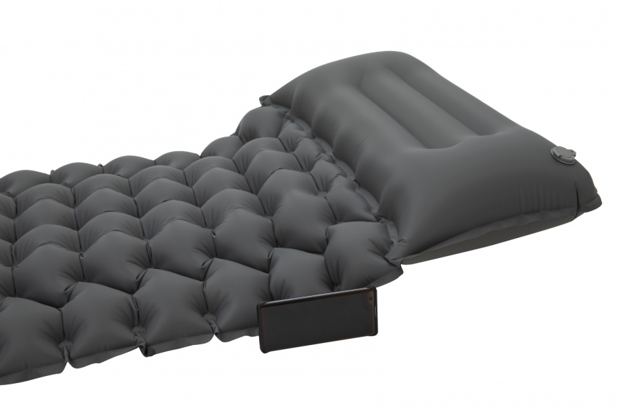 2401 DELUXE 7 коврик надувной (серый, 196х68х7 см)