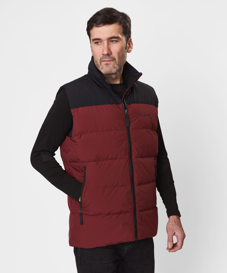 Жилет пуховый Nansen IV Мужской (M, 1110/бордовый/черный, , , , , )