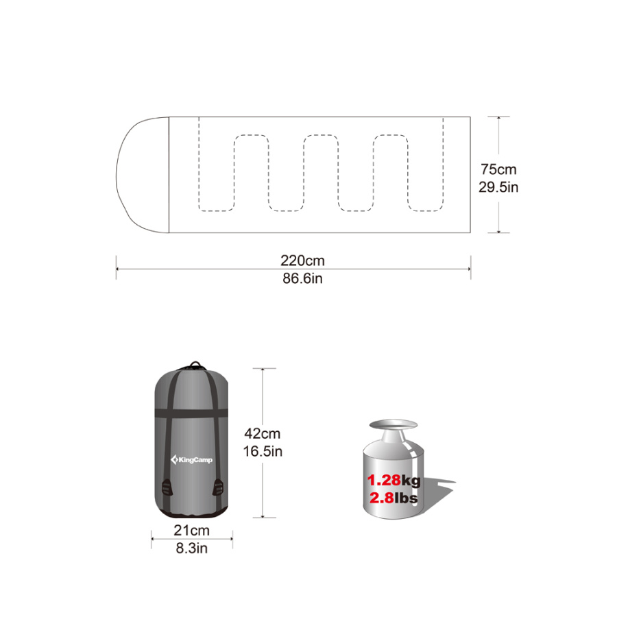 3121 OASIS 250 -3С 190+30x75 спальный мешок (серый, левый)