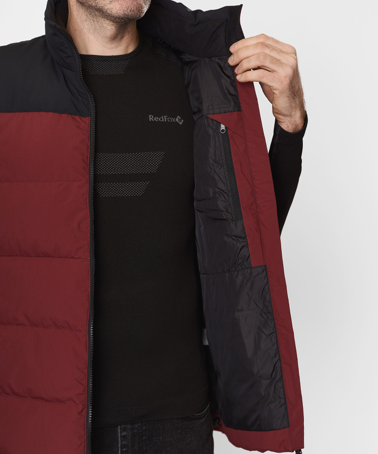 Жилет пуховый Nansen IV Мужской (M, 1110/бордовый/черный, , , , , )