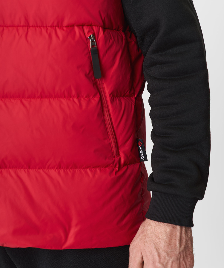 Жилет пуховый Nansen R Мужской (L, 1210/т.красный/черный, , , , , )