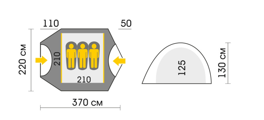 MALM 3 палатка Talberg (зелёный) MALM 3 палатка Talberg (зелёный)