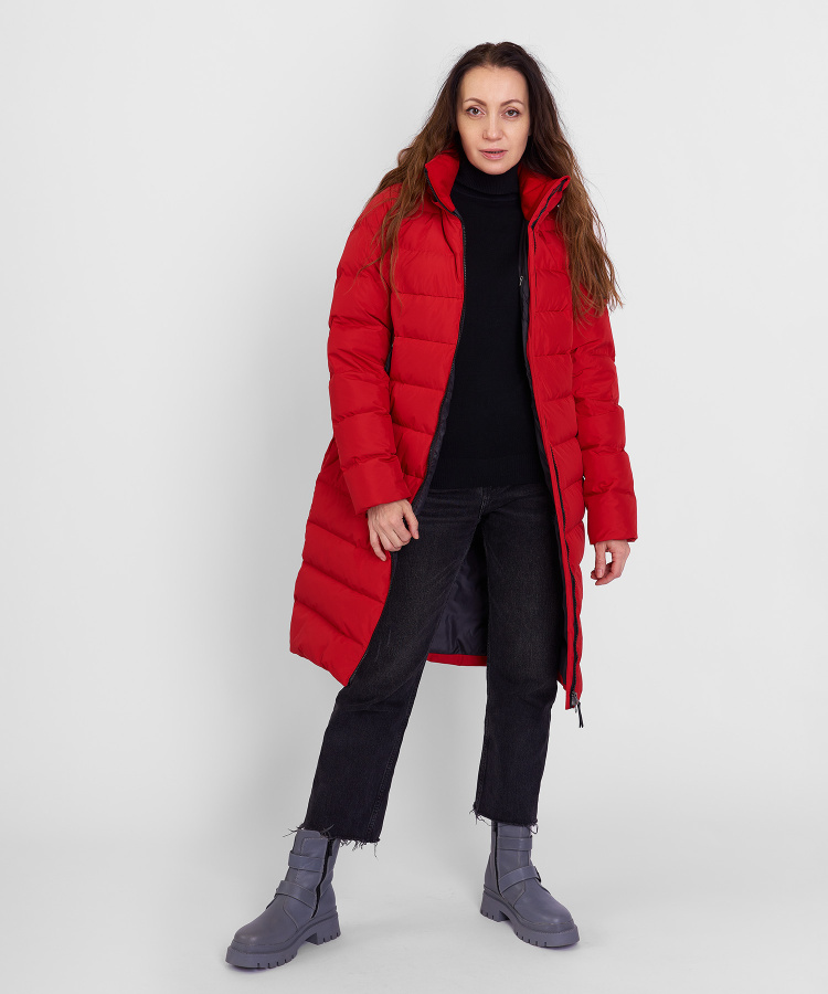 Пальто пуховое Siberia III Женское (S, 1300/красный, , , , , )