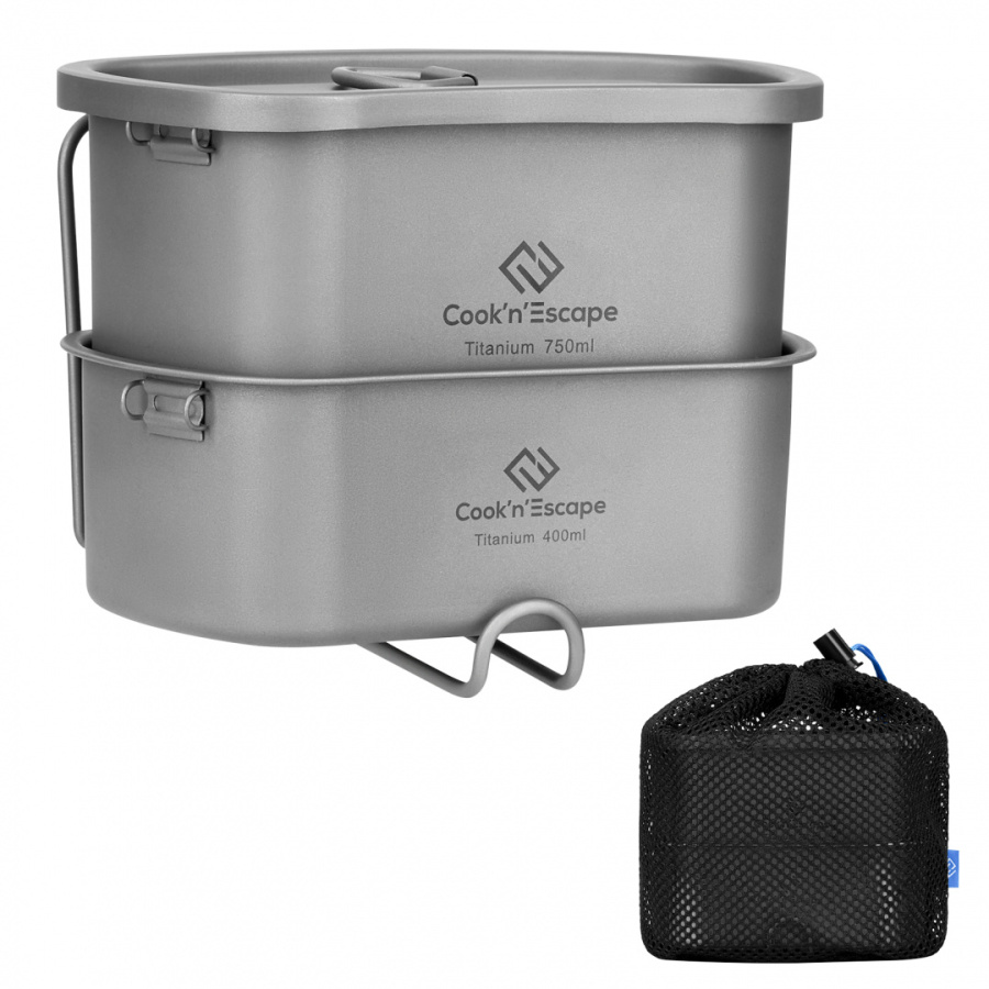Купить Cook 'n' Escape ca2117 titanium canteen mesh kit набор походной посуды 14 740 ₽ Cook 'n' Escape ca2117 titanium canteen mesh kit набор походной посуды