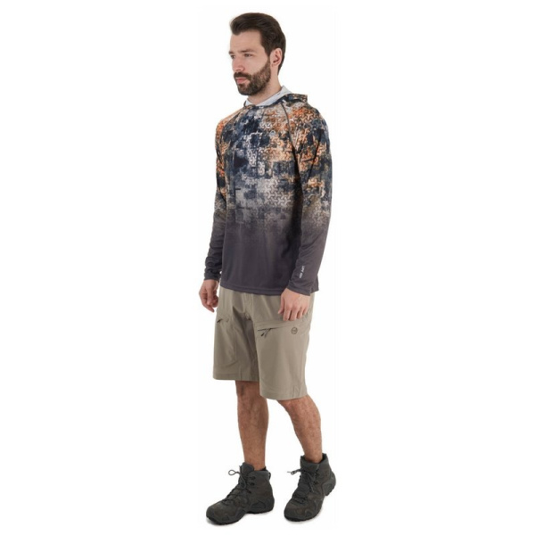 *Футболка "Mark Hoodie V3" принт (XS, Принт серо-оранжевый/Серый, , , )