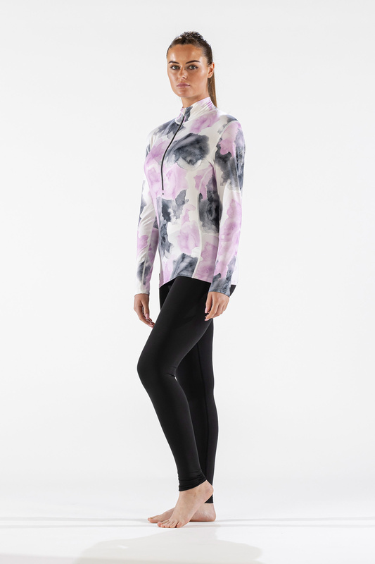 Термобелье водолазка женская COZY WATERCOLOUR ZIP NECK (L, 710 Pink, , , , , )