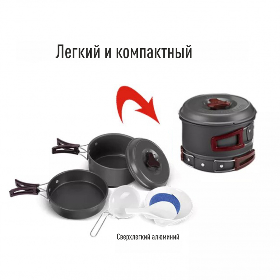 Купить BULin bl200-c3 набор посуды на 1-2 чел. 3 660 ₽ BULin bl200-c3 набор посуды на 1-2 чел.