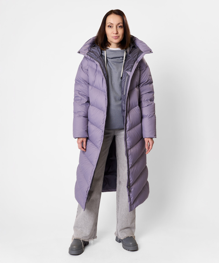 Пальто пуховое Astra Женское (M, 0700/т.лиловый, , , , , )