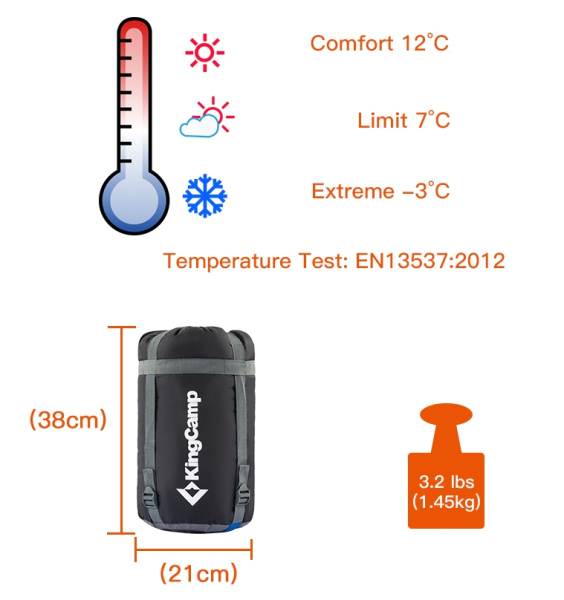 Купить King Camp 3212 valley 250 -3с спальный мешок (синий, левый) 7 150 ₽ King Camp 3212 valley 250 -3с спальный мешок (синий, левый)