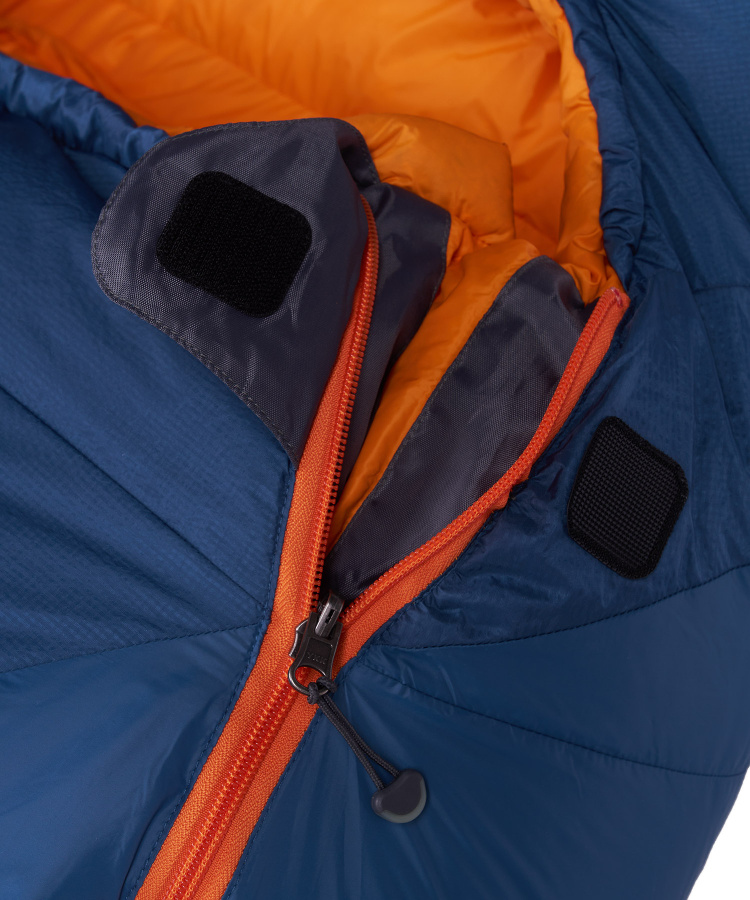 Спальный мешок пуховый Yeti-30C right (Long, 9723/деним/оранжевый, , , , , )