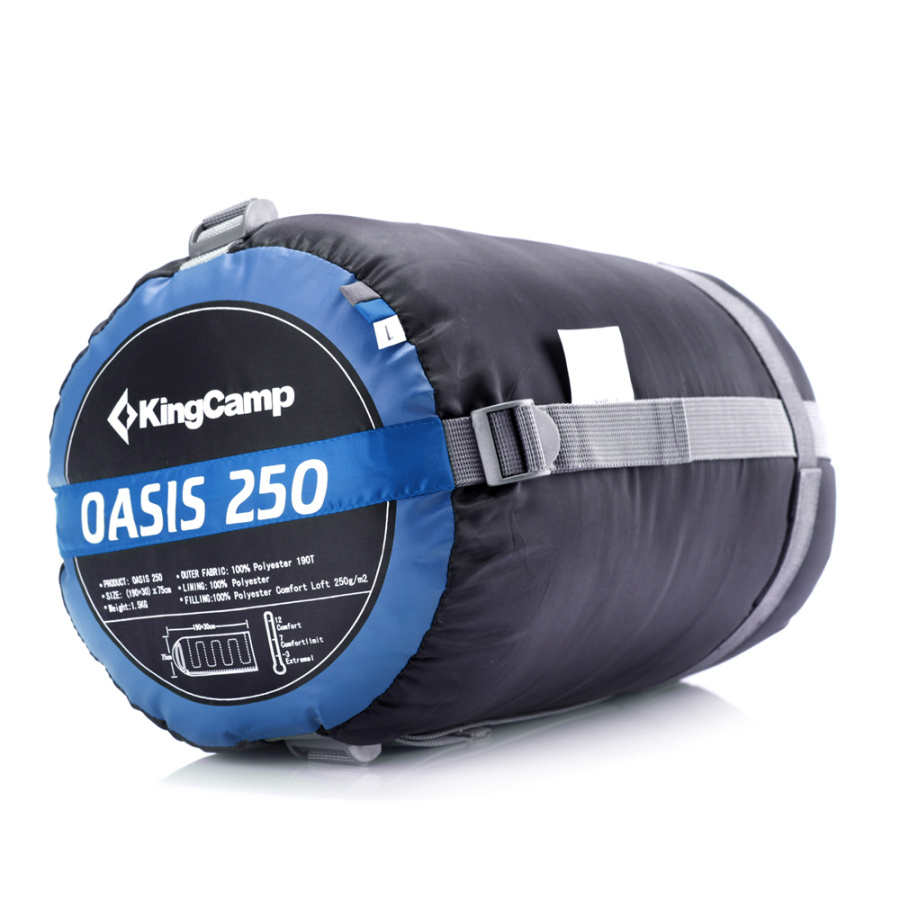 3121 OASIS 250 -3С 190+30x75 спальный мешок (серый, левый)