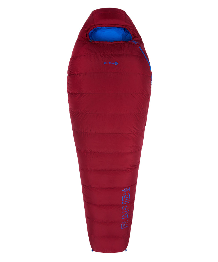 Спальный мешок пуховый Rapid -30C right (Long, 1282/т.красный/синий, , , , , )