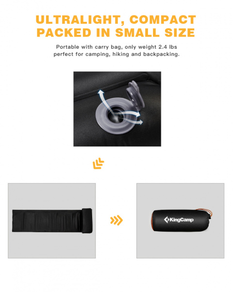 Купить King Camp 1905 super comfort single коврик надувной (чёрный, 190х63х10) 10 430 ₽ King Camp 1905 super comfort single коврик надувной (чёрный, 190х63х10)