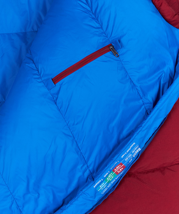 Спальный мешок пуховый Rapid -20C left (Long, 1282/т.красный/синий, , , , , )