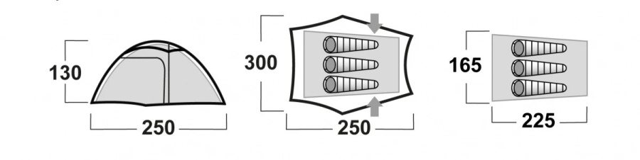 SAWAJ 3 TRITON палатка (зеленый) SAWAJ 3 TRITON палатка (зеленый)