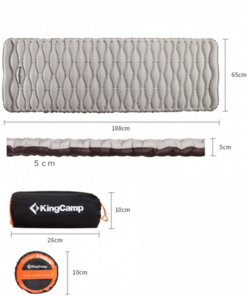 Купить King Camp 1902 ultra-light 650 коврик надувной (188х65х5 см) 8 880 ₽ King Camp 1902 ultra-light 650 коврик надувной (188х65х5 см)