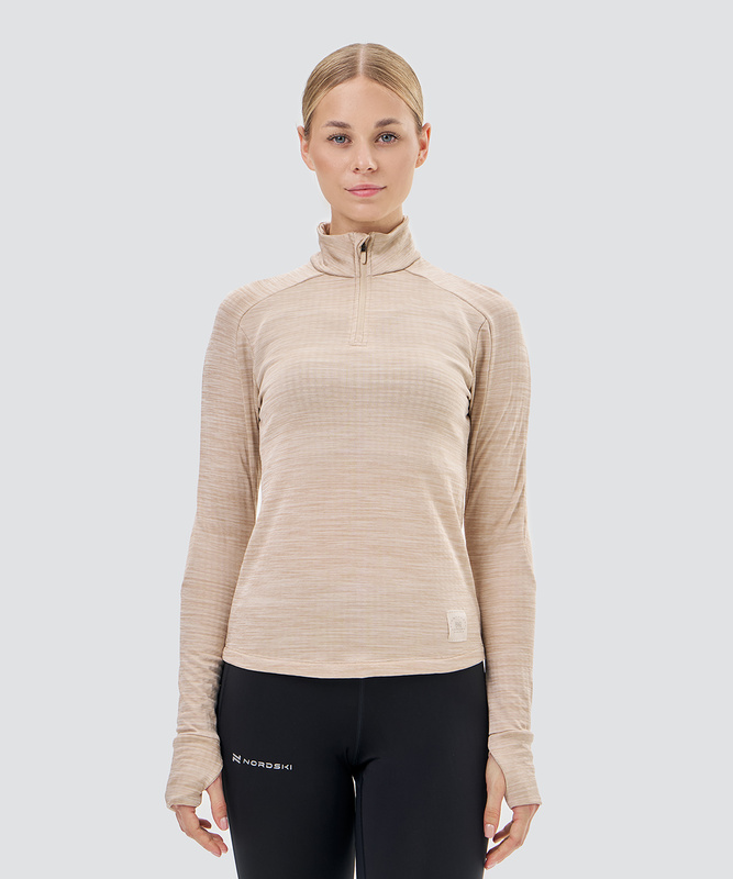 Лонгслив Nordski Impulse Beige W (42-L, Beige, , , , , )