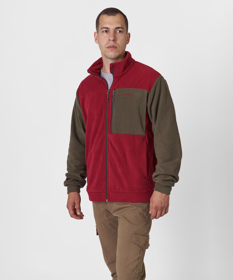 Джемпер Camp Jacket Мужской (XXL, 1131/бордовый/т.оливковый, , , , , )