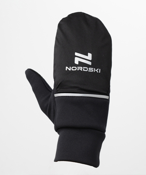 Варежки-перчатки Nordski Run Black (7-XS, Black, , , , , )