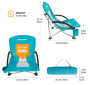 King Camp 3841 portable low sling chair кресло скл. cталь. (синий, 58х59х20/67)