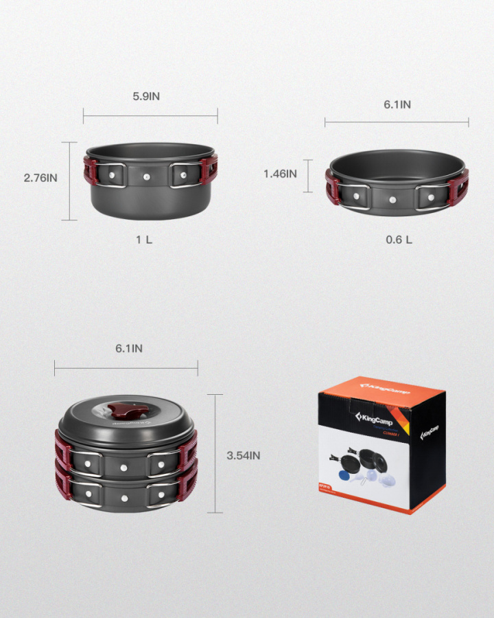 Купить King Camp 3910 climber 1 набор посуды на 2 персоны 4 180 ₽ King Camp 3910 climber 1 набор посуды на 2 персоны