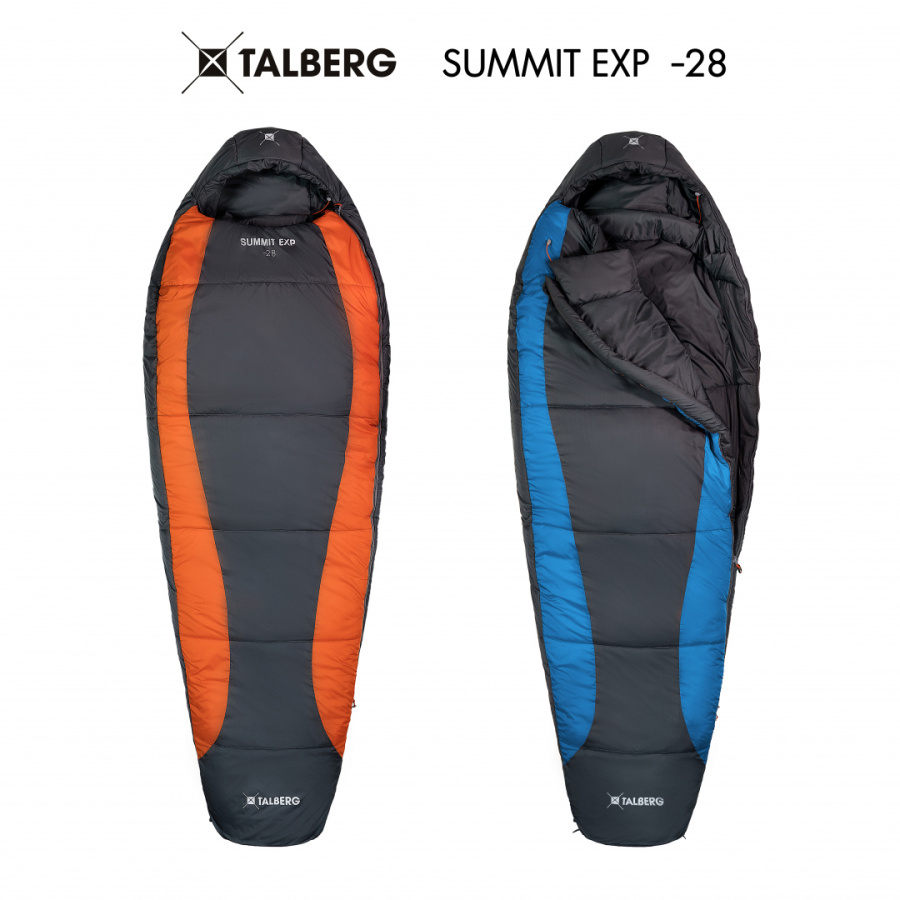 SUMMIT EXP -28°C спальный мешок (-28С, серый/синий правый)
