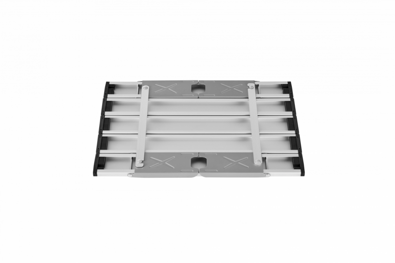 2401 MINI ALUNIUM TABLE S стол скл. алюм (серебристый)
