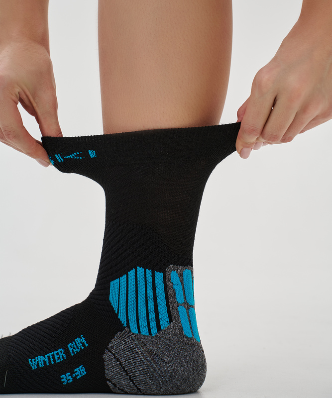 Носки Winter Run Black/Light Blue (39-41, BLACK/LIGHT BLUE, , , , , )