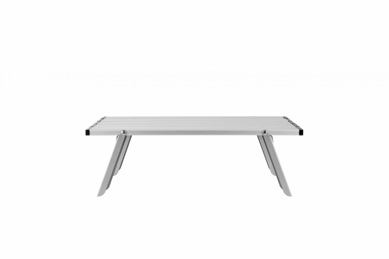 2401 MINI ALUNIUM TABLE S стол скл. алюм (серебристый)