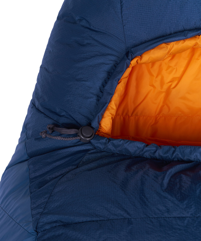 Спальный мешок пуховый Yeti-30C right (Long, 9723/деним/оранжевый, , , , , )
