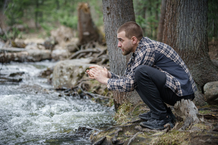 Рубашка мужская Freedom (46/170-176, Синий, , , )