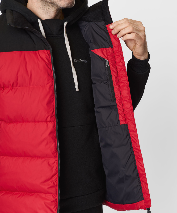 Жилет пуховый Nansen R Мужской (L, 1210/т.красный/черный, , , , , )