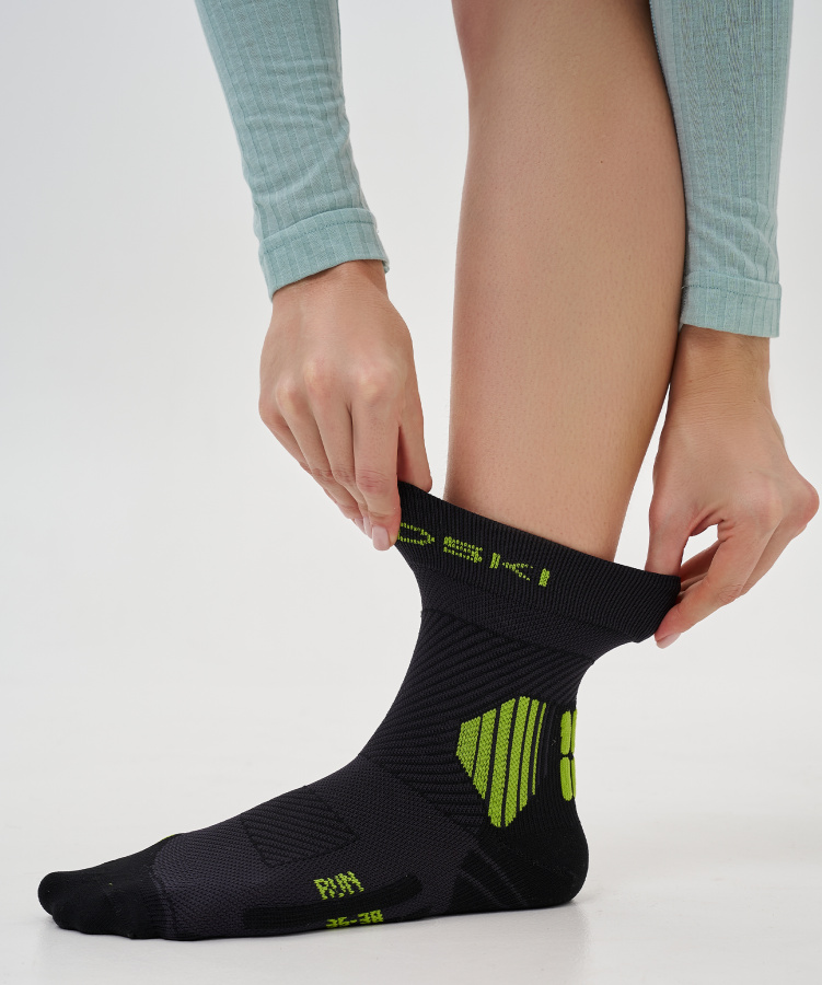 Носки Run All year Black/Lime (42-45, Black/Lime, , , , , )