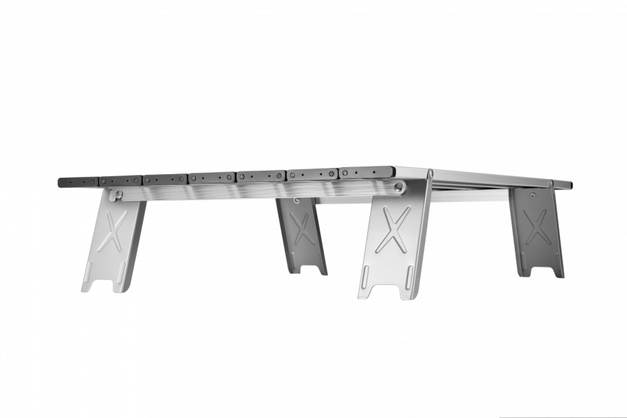 2403 MINI ALUNIUM TABLE L стол скл. алюм (черный)