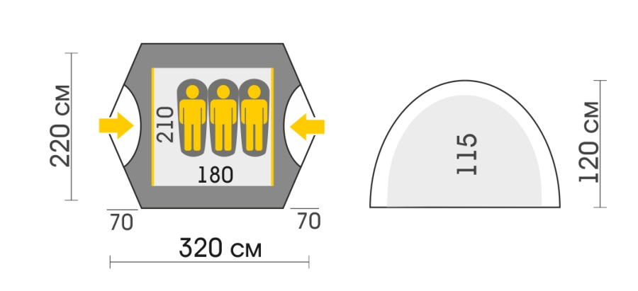 SLIPER 3 палатка Talberg (зелёный)