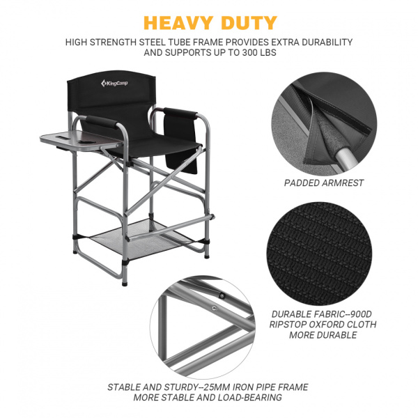 Купить King Camp 2023 tall director chair кресло скл. сталь (82/58×59×67/103 cm) 16 450 ₽ King Camp 2023 tall director chair кресло скл. сталь (82/58×59×67/103 cm)