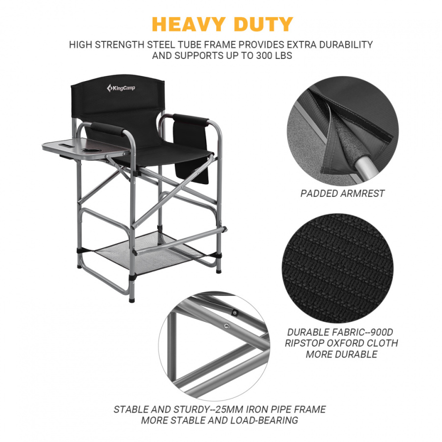 2023 Tall Director Chair кресло скл. сталь (82/58×59×67/103 cm) 2023 Tall Director Chair кресло скл. сталь (82/58×59×67/103 cm)